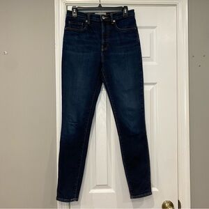 Everlane The High Rise Skinny Jean Dark Wash Blue Denim Womens Size 28 Tall